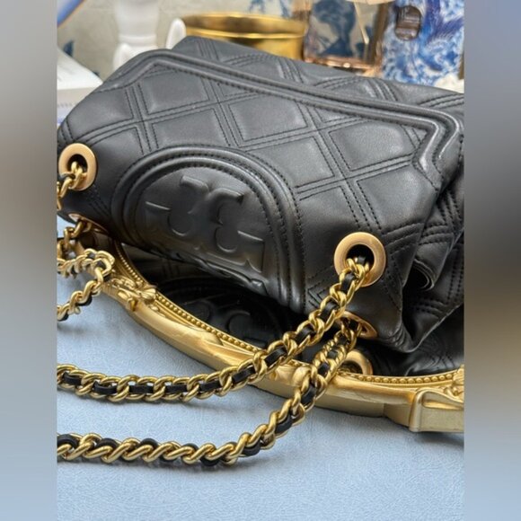 🆕 TORY BURCH 🧿 NWOT Fleming Soft Convertible Shoulder Bag, Black - AUTH - Picture 14 of 15